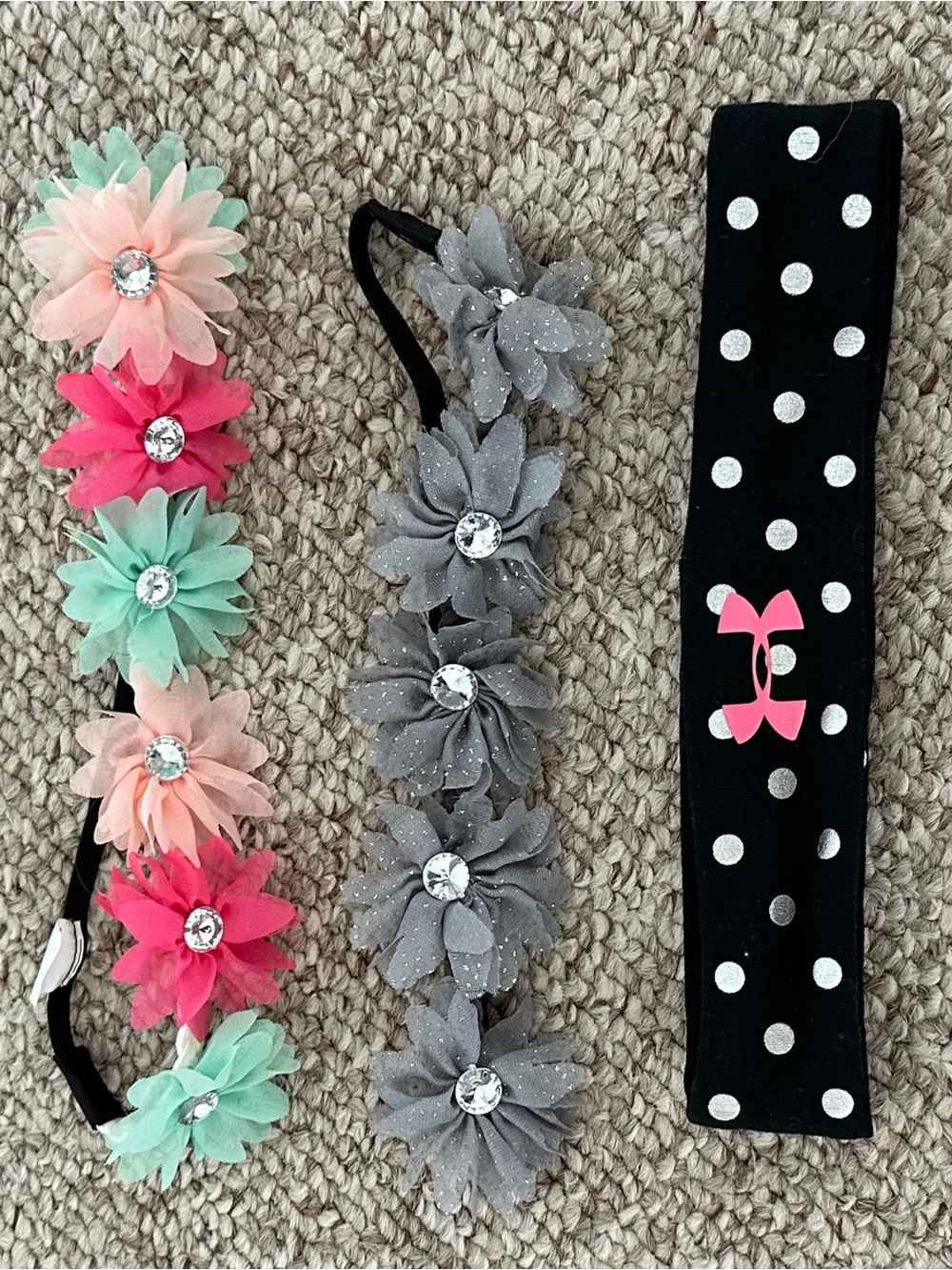 Claire's Pink, Blue, Mint & Black Girls Hair Accessory Set